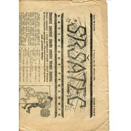 Sršatec, ročník I., číslo 19/1921. Satirický týdenník (časopis, noviny) - pošk.