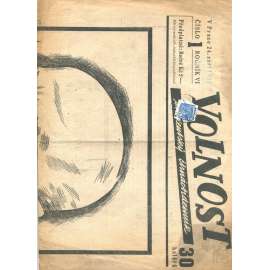 Volnost, ročník VI., číslo 1/1937 (1. republika, noviny) - T. G. Masaryk