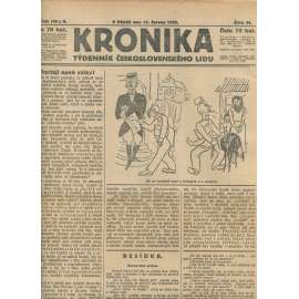 Kronika, ročník II., číslo 34/1922. Týdenník československého lidu (1. republika, noviny)