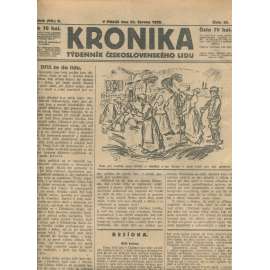 Kronika, ročník II., číslo 35/1922. Týdenník československého lidu (1. republika, noviny)