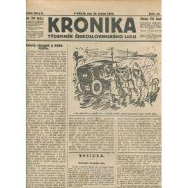 Kronika, ročník II., číslo 44/1922. Týdenník československého lidu (1. republika, noviny)