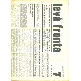 Levá fronta, číslo 7. (8.1. 1931) - staré noviny, 1. republika