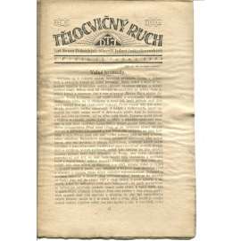 Tělocvičný ruch. Ročník XIV., číslo 2/1920. List svazu dělnických tělocvičných jednot československých (1. republika, staré noviny)