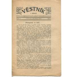 Věstník I. kraje Dělnických tělocvičných jednot československých. Ročník II., číslo 4/1921 (1. republika, staré noviny)