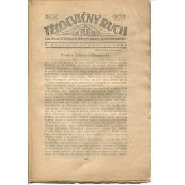 Tělocvičný ruch. Ročník XIV., číslo 23/1920. List svazu dělnických tělocvičných jednot československých (1. republika, staré noviny)