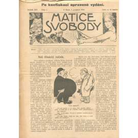 Matice svobody, ročník XIII., číslo 1/1911 (staré noviny)