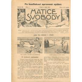 Matice svobody, ročník XIII., číslo 3/1912 (staré noviny)