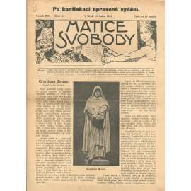 Matice svobody, ročník XIII., číslo 4/1912 (staré noviny)