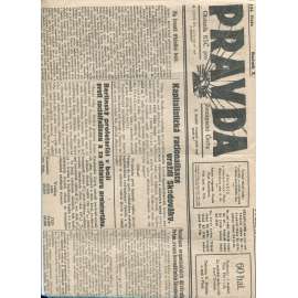 Pravda, ročník X., číslo 134/1929. Obdeník KSČ pro jihozápadní Čechy (1. republika, noviny) - Plzeň