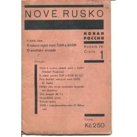 Nové Rusko, ročník IV., číslo 1/1929 (1. republika, časopis, noviny)