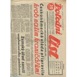 Polední list, ročník V., číslo 259/1931 (1. republika, noviny)