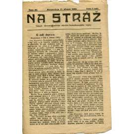 Na Stráž, číslo 22/1920. Karymskaja. Časopis věnovaný vnitřním otázkám československého vojska (noviny, časopis, 1. republika)