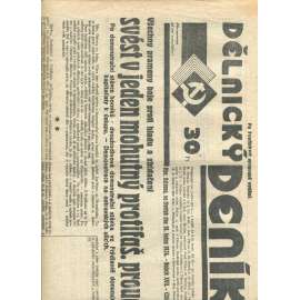 Dělnický deník, ročník XVII., číslo 13/1934 (1. republika, staré noviny, komunistická literatura) - Ostrava