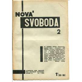 Nová svoboda, ročník VI., číslo 2/1929 (1. republika, časopis, noviny)