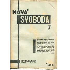 Nová svoboda, ročník VI., číslo 7/1929 (1. republika, časopis, noviny)
