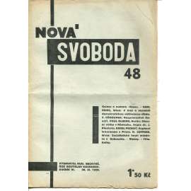 Nová svoboda, ročník VI., číslo 48/1929 (1. republika, časopis, noviny)