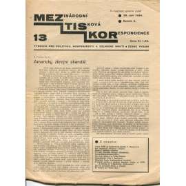 Mezinárodní tisková korespondence, ročník X., číslo 13/1934. Týdeník pro politiku, hospodářství a dělnické hnutí (1. republika, časopis, noviny)