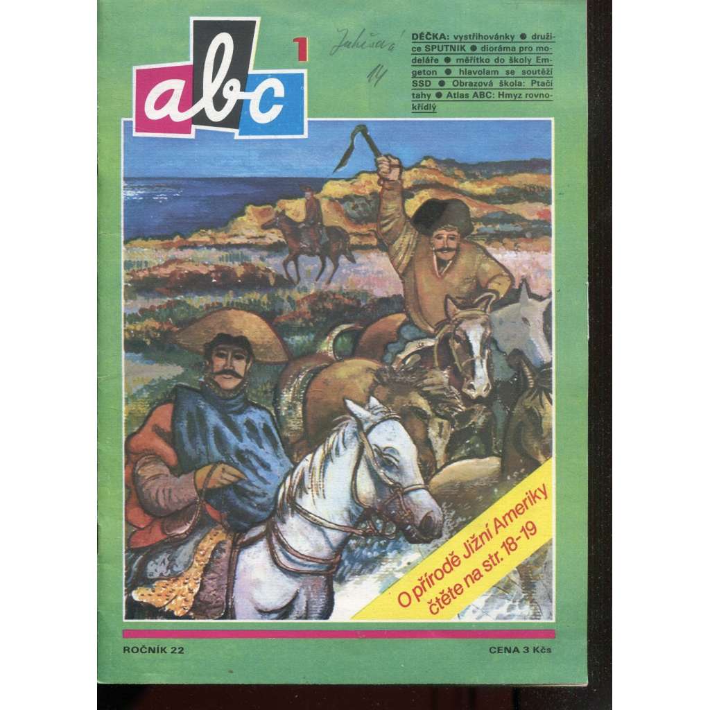 Časopis ABC, č. 1, roč. 22 (1977) - Obsahuje vystřihovací modely - déčka [Jedno číslo časopisu. Obsahuje všechny vystřihovací modely na polokartonu - déčka]