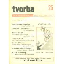 Tvorba – Týdeník pro kulturu a politiku, ročník XVIII., číslo 25/1949 (časopis, noviny)