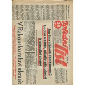 Polední list, ročník VII., číslo 172/1933 (1. republika, noviny)