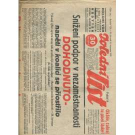 Polední list, ročník VII., číslo 192/1933 (1. republika, noviny)