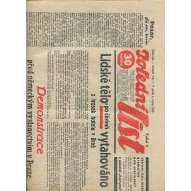 Polední list, ročník VII., číslo 214/1933 (1. republika, noviny)