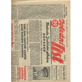 Polední list, ročník VII., číslo 222/1933 (1. republika, noviny)