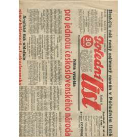 Polední list, ročník VII., číslo 225/1933 (1. republika, noviny)