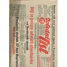 Polední list, ročník VII., číslo 228/1933 (1. republika, noviny)