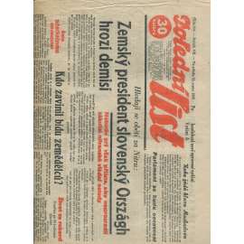 Polední list, ročník VII., číslo 233/1933 (1. republika, noviny)