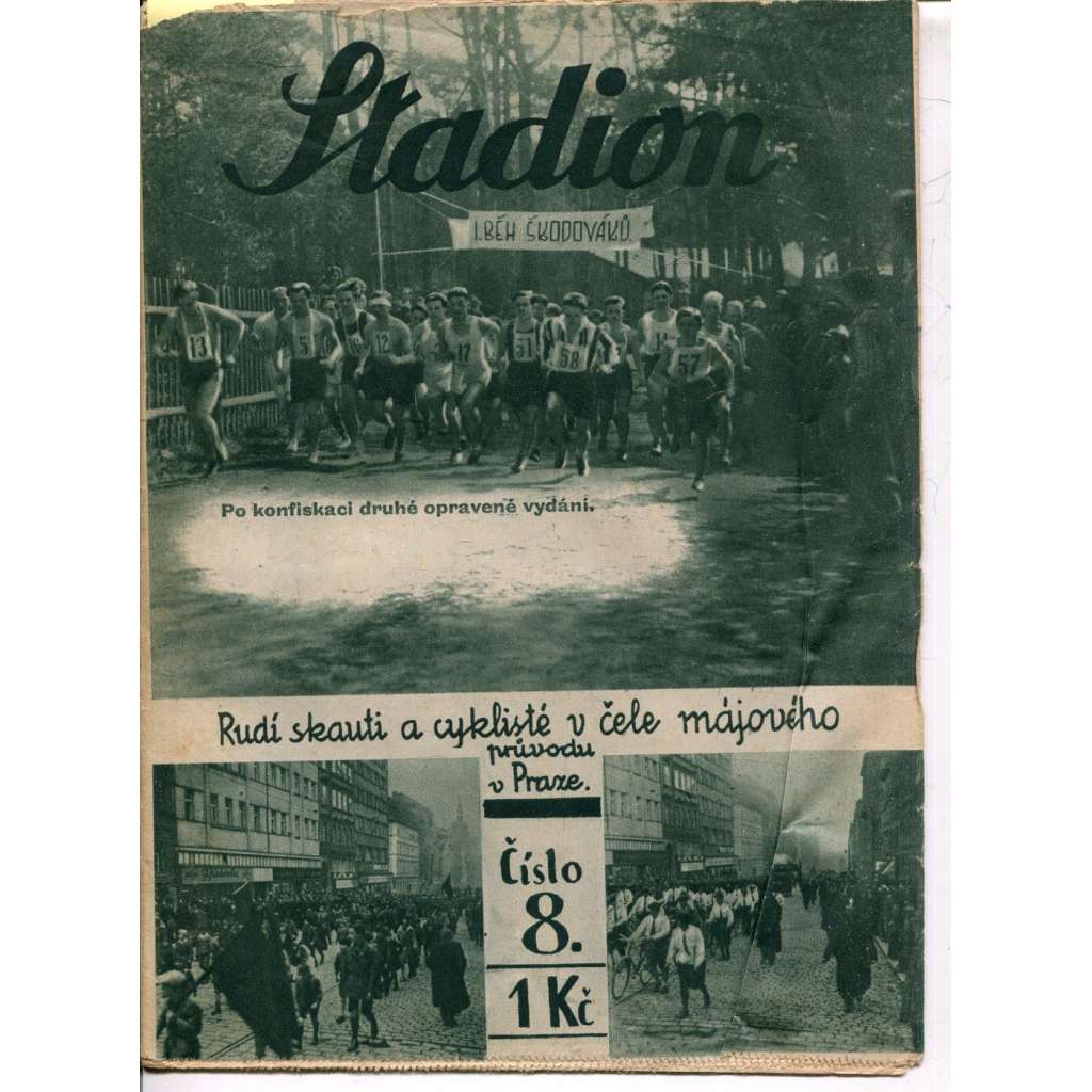 Stadion, číslo 8/1930. Čtrnáctideník pro tělocvik, sport, skauting, hry a kulturu pracujících (časopis, 1. republika)