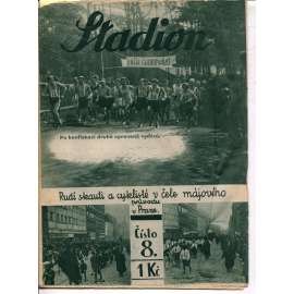 Stadion, číslo 8/1930. Čtrnáctideník pro tělocvik, sport, skauting, hry a kulturu pracujících (časopis, 1. republika)