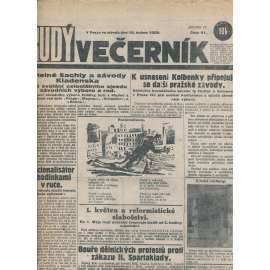 Rudý večerník (18.4.1928) - staré noviny, 1. republika