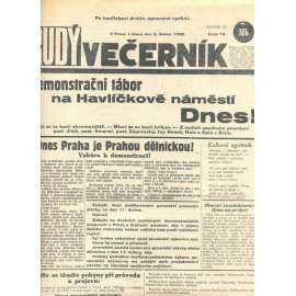 Rudý večerník (3.4.1928) - staré noviny, 1. republika