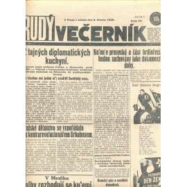 Rudý večerník (9.3.1929) - staré noviny, 1. republika