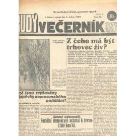 Rudý večerník (5.4.1929) - staré noviny, 1. republika