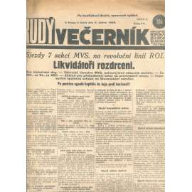 Rudý večerník (2.4.1929) - staré noviny, 1. republika