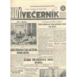 Rudý večerník (19.3.1929) - staré noviny, 1. republika