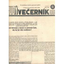 Rudý večerník (4.10.1928) - staré noviny, 1. republika
