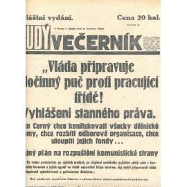 Rudý večerník (8.6.1928) – zvláštní vydání (staré noviny, 1. republika)