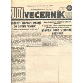 Rudý večerník (5.10.1928) - staré noviny, 1. republika
