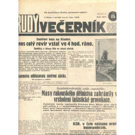 Rudý večerník (8.10.1928) - staré noviny, 1. republika