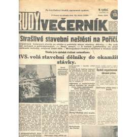 Rudý večerník (10.10.1928) - staré noviny, 1. republika