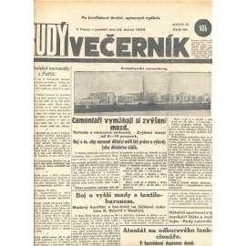 Rudý večerník (23.4.1928) - staré noviny, 1. republika