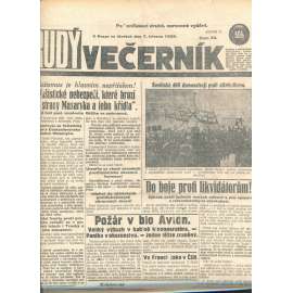 Rudý večerník (7.3.1929) - staré noviny, 1. republika