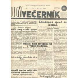 Rudý večerník (7.5.1928) - staré noviny, 1. republika