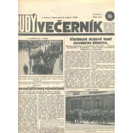 Rudý večerník (8.5.1928) - staré noviny, 1. republika
