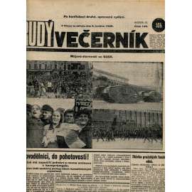 Rudý večerník (9.5.1928) - staré noviny, 1. republika