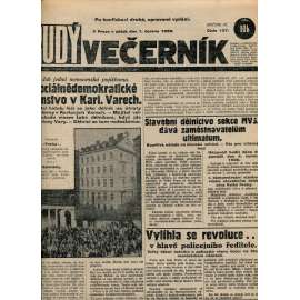 Rudý večerník (1.6.1928) - staré noviny, 1. republika