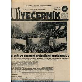 Rudý večerník (2.5.1928) - staré noviny, 1. republika
